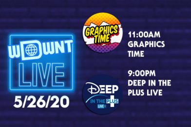 TODAY on WDWNT LIVE: Rob and Tyler Talk About Making WDWNT Commercials and More on “Graphics Time” at 11:00 AM, PLUS “Deep in the Plus” at 9:00 PM!