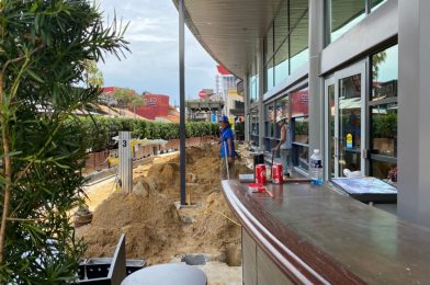 PHOTOS: Construction Continues on New Canopy Outside of CityWorks Eatery & Pour House at Disney Springs