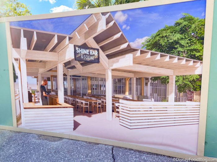 PHOTOS! Here’s a Construction Update On the NEW Patio Shine Bar Coming to Chef Art Smith’s Homecomin’ in Disney Springs!