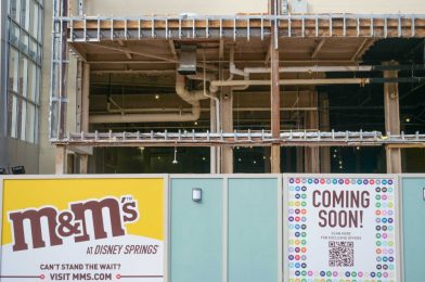 PHOTOS: Construction Progresses on New M&M’s Retail Store at Disney Springs