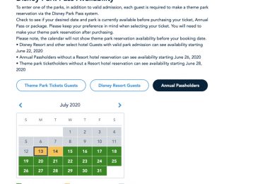 Disney Park Pass System Now Available for Walt Disney World Annual Passholders