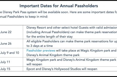 Disney Announces Annual Passholder Previews for July 9 and 10 Prior to Park Openings