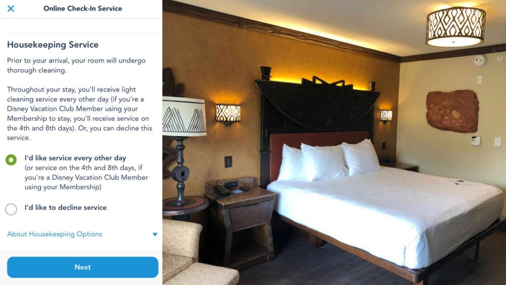 Online Check-In Service Updated to Reflect Housekeeping Changes at Walt Disney World Resorts; “Light Cleaning” To Take Place Every Other Day
