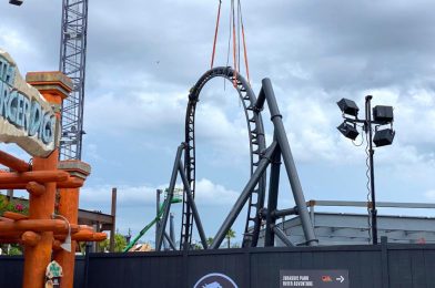 PHOTOS: New Inversion Loop and Additional Track for Jurassic Park “Velocicoaster” Installed at Universal’s Islands of Adventure