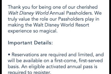 Walt Disney World Annual Passholder Preview Signup is LIVE now