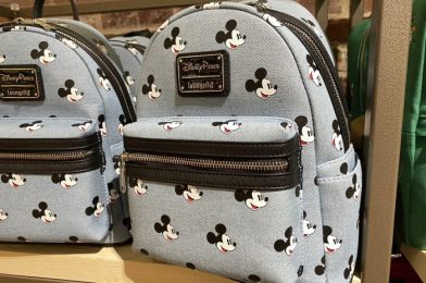 New Mickey Mouse Denim Loungefly Backpack Finally Arrives to Disney Springs