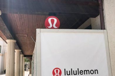 Construction Update! The lululemon Sign is Now Up at Disney Springs!