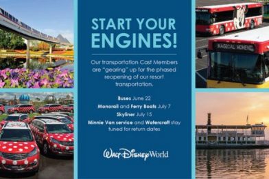 Walt Disney World Confirms Opening Dates for Monorail, Ferry and Skyliner