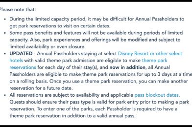 Annual Passholders Can Make Disney Park Pass Reservations for Resort Stays in Addition to 3 Days