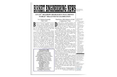 Look Back at the Opening of IllumiNations 2000: Reflections of Earth With This Issue of Birket Engineering News