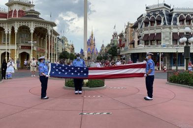PHOTO: A Socially-Distanced Flag Retreat Ceremony at the Magic Kingdom