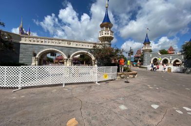 PHOTOS: Fantasyland Turrets Repainted to Match New Cinderella Castle Color Scheme at the Magic Kingdom