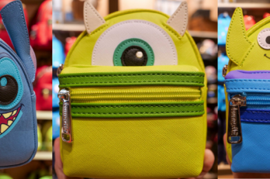 PHOTOS: New Stitch, Mike Wazowski, and Green Alien Loungefly Mini Backpack Wristlets Arrive at Disney Springs