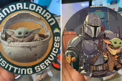 PHOTOS: New “Mandalorian Babysitting Services” Baby Yoda Magnets Fly Into D-Tech On Demand at Walt Disney World