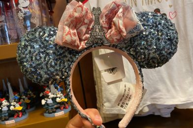 PHOTOS: New Sequined Eiffel Tower Minnie Ear Headband Dazzles at the France Pavilion in EPCOT