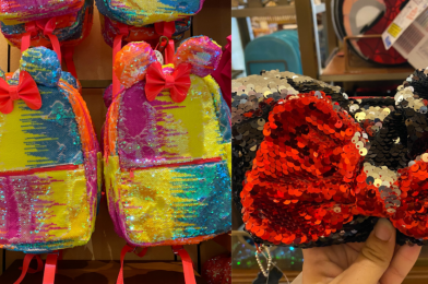 PHOTOS: New Reversible Sequined Minnie Mouse Backpack and Pencil Case Shimmer at the Magic Kingdom