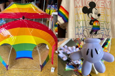 PHOTOS: New Rainbow Mickey Umbrella and Tee Arrive at Walt Disney World