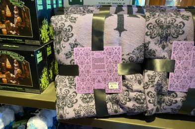 PHOTOS: New “The Haunted Mansion” Woven Wallpaper Throw Blanket Arrives at Walt Disney World