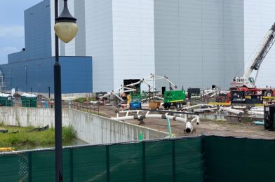 PHOTOS: More Illuminated Canopy Pieces Prepare to Rise for TRON Lightcycle Run at the Magic Kingdom