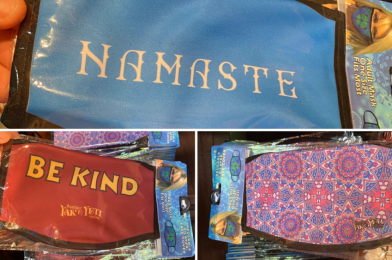 PHOTOS: New Reusable “Namaste” and “Be Kind” Face Masks Arrive at Yak & Yeti in Disney’s Animal Kingdom