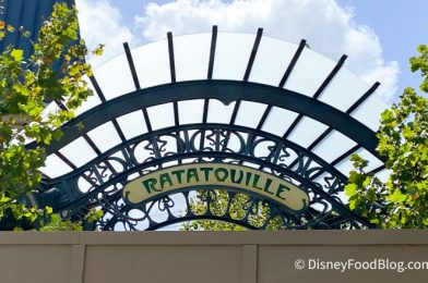 PHOTO: This Remy’s Ratatouille Adventure Sign was LIT UP in EPCOT!