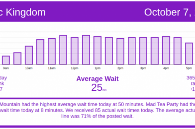 Magic Kingdom Wait Times a Little More Accurate Today – October 7, 2020