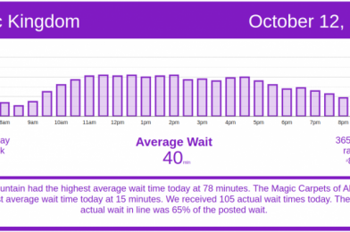 Here Were the Wait Times at Walt Disney World on Monday, October 12, 2020