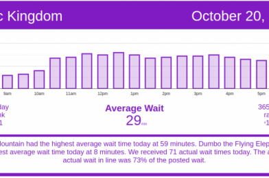 A Midweek Break From The Crowds – Walt Disney World Wait Times for Tuesday, October 20, 2020