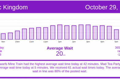 Mild Crowds Again! – Walt Disney World Wait Times for Thursday, October 29, 2020