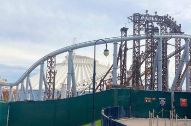 Photos: Rose Gold Details Added to the Magic Kingdom Entrance Sign!