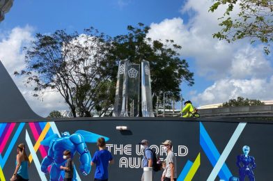 PHOTOS: Scaffolding Removed From Around Lucite Pylons at EPCOT