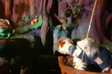 VIDEO: Fishing Goose Audio-Animatronic Falls Over in Splash Mountain at the Magic Kingdom