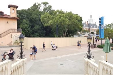 PHOTOS: Construction Walls Erected in Italy Pavilion at EPCOT