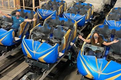 BREAKING: Disney Shares First Look at Guardians of the Galaxy: Cosmic Rewind Roller Coaster Cars Being Finished for EPCOT