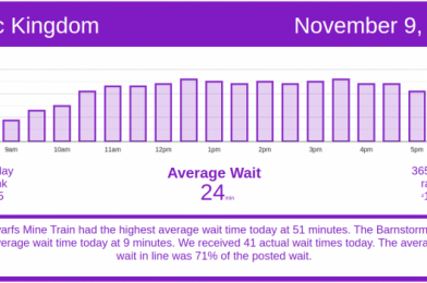 Low Crowds All Around – Disney World Wait Times for Monday, November 9, 2020