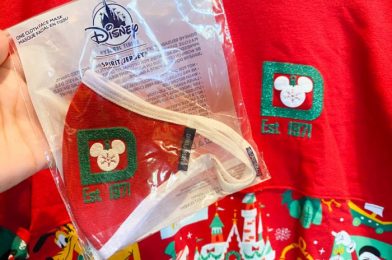 PHOTO: NEW Disneyland Logo Holiday Face Mask Has Arrived in Downtown Disney!