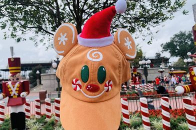 PHOTOS: NEW Christmas Gingerbread Mickey Mouse Ear Baseball Cap Arrives at Walt Disney World