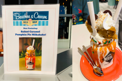 REVIEW: Delicious New Salted Caramel Pumpkin Pie Milkshake Brings “A Whole Slice” of Pie at Beaches & Cream in Disney’s Beach Club Resort