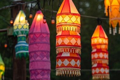 PHOTOS: Diwali Lanterns Hung in Anandapur Theater District at Disney’s Animal Kingdom