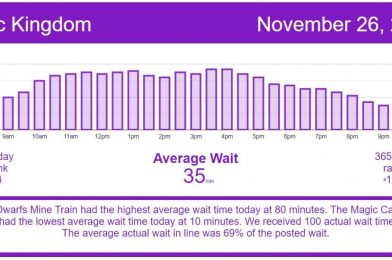 Thanksgiving Crowds Taper Off Slightly – Walt Disney World Wait Times for Thursday, November 26, 2020