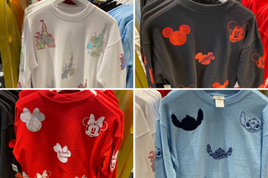 PHOTOS: NEW Cinderella Castle, Mickey, Minnie, and Stitch Pattern Sweatshirts Arrive at Walt Disney World