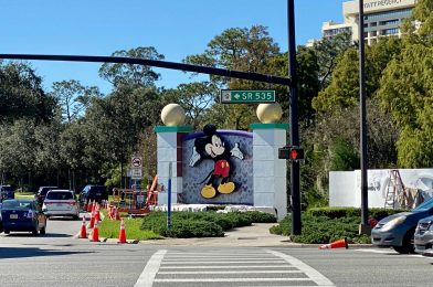 PHOTOS: Hotel Plaza Boulevard Entrance Receives More Primer Ahead of 50th Anniversary Transformation at Walt Disney World