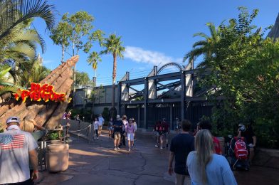 PHOTOS, VIDEO: Construction Walls Removed at Jurassic World VelociCoaster, Revealing NEW Raptor Paddock and Merchandise Kiosk at Universal’s Islands of Adventure