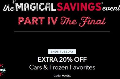 Save BIG on ‘Cars’ and ‘Frozen’ Merchandise Online With Disney’s Latest Discount Code!