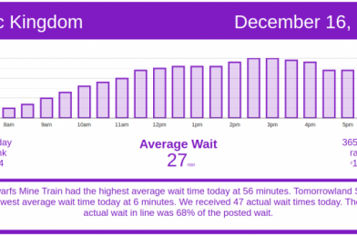 Rain Keeps Crowds Mostly Away – Disney World Wait Times for Wednesday, December 16, 2020