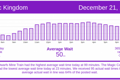 Holiday Crowds! – Disney World Wait Times for Monday, December 21, 2020