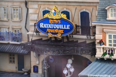 PHOTOS: The Remy’s Ratatouille Adventure Signs Were LIT UP in Disney World Tonight!