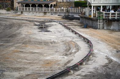 PHOTOS: New Track Installation Continues During the Rivers of America Refurbishment at the Magic Kingdom