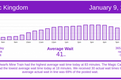 Moderate Crowds All Over – Disney World Wait Times for Saturday, January 9, 2021