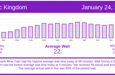 Week Ends with Low Crowds – Disney World Wait Times for Sunday, January 24, 2021